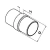Inox koppelstuk - Type 1 - rond (42,4 mm)