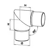Inox bocht - Type 3 - 90 graden - rond (42,4 mm)