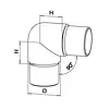 Inox bocht - Type 1 - 90 graden - rond (48,3 mm)