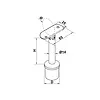 Inox railingsteun - variabel - rond (42,4 mm)