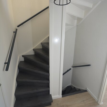 Trapleuning in RAL kleur naar wens (gecoat) op maat - rond - incl. leuninghouders TYPE 14 - coating in iedere RAL kleur