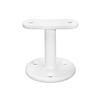 Witte trapleuning (gecoat) op maat - rechthoekig (40x15 mm) - incl. leuninghouders TYPE 4 - coating wit RAL 9016, 9010 of 9001