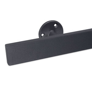 Antraciet trapleuning - rechthoekig (40x15 mm) - incl. dragers TYPE 4