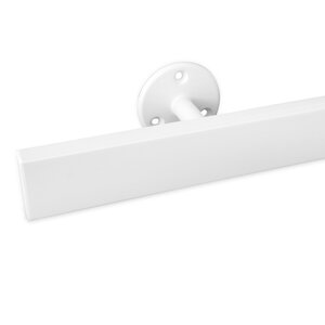 Witte trapleuning - rechthoekig (40x15 mm) - incl. dragers TYPE 4