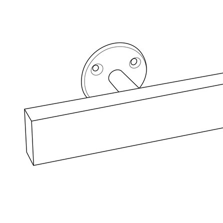 Trapleuning in RAL kleur naar wens (gecoat) op maat - rechthoekig (40x15 mm) - incl. leuninghouders TYPE 4 - coating in iedere RAL kleur
