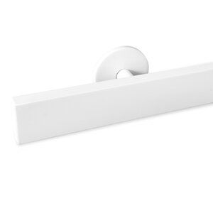 Witte trapleuning - rechthoekig (40x15 mm) - incl. dragers TYPE 5