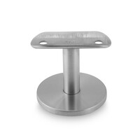Inox leuningdrager - Type 5 - rond (42,4 mm)
