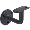 Antraciet leuninghouder - TYPE 1 - rond smal - voor ronde smalle trapleuningen (33,7 mm ) - coating donkergrijs RAL 7016 of 7021