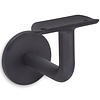 Antraciet leuninghouder - TYPE 3 - rond smal - voor ronde smalle trapleuningen (33,7 mm ) - coating donkergrijs RAL 7016 of 7021