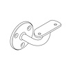 Leuninghouder in RAL kleur naar wens - TYPE 2 - rond smal - voor ronde smalle trapleuningen (33,7 mm ) - coating in iedere RAL kleur