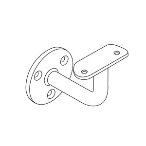 Leuninghouder in RAL kleur naar wens - voor buiten - TYPE 1 - rond smal