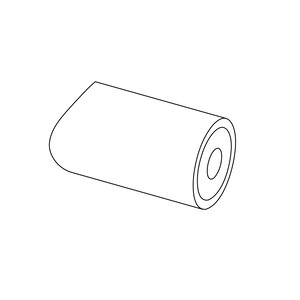 Leuninghouder in RAL kleur naar wens - voor buiten - TYPE 14 - rond smal