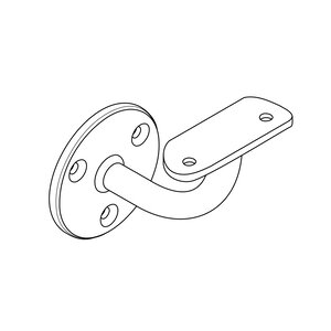 Leuninghouder in RAL kleur naar wens - voor buiten - TYPE 2 - rond smal