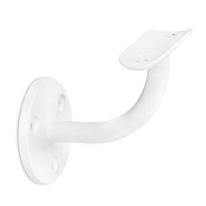 Witte leuninghouder - TYPE 2 - rond smal
