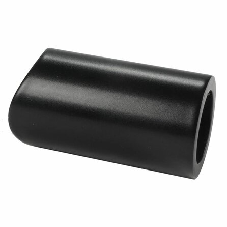 Zwarte leuninghouder - TYPE 14 - rond smal - voor ronde smalle trapleuningen (33,7 mm ) - coating zwart RAL 9005