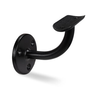Zwarte leuninghouder - TYPE 2 - rond smal