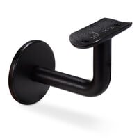 Zwarte leuninghouder - TYPE 3 - rond smal