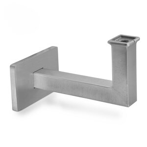Inox leuninghouder - voor buiten - type 11 kort - recht