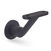 Antraciet leuninghouder - TYPE 7 LUXE - recht - voor rechthoekige / vierkante trapleuningen - coating donkergrijs RAL 7016 of 7021