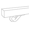 Trapleuning in RAL kleur naar wens (gecoat) op maat - vierkant (40x40 mm) - incl. leuninghouders TYPE 7 LUXE - coating in iedere RAL kleur