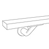 Trapleuning in RAL kleur naar wens (gecoat) op maat - rechthoekig (40x15 mm) - incl. leuninghouders TYPE 7 LUXE - coating in iedere RAL kleur