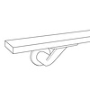 Trapleuning in RAL kleur naar wens (gecoat) op maat - rechthoekig (40x10 mm) - incl. leuninghouders TYPE 7 LUXE - coating in iedere RAL kleur