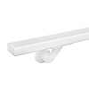 Witte trapleuning (gecoat) op maat - rechthoekig (40x15 mm) - incl. leuninghouders TYPE 7 LUXE - coating wit RAL 9015 of 9016