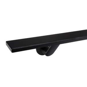 Zwarte trapleuning - rechthoekig (50x10 mm) - incl. dragers TYPE 7 LUXE