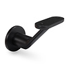 Zwarte trapleuning (gecoat) op maat - rechthoekig (40x10 mm) - incl. leuninghouders TYPE 7 LUXE - coating zwart RAL 9005