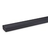 Antraciet trapleuning (gecoat) op maat - rechthoekig (40x15 mm) - coating donkergrijs RAL 7016 of 7021