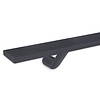Antraciet trapleuning (gecoat) op maat - rechthoekig (50x10 mm) + leuninghouders TYPE 7 - coating donkergrijs RAL 7016 of 7021 Antraciet trapleuning (gecoat) op maat - rechthoekig (50x10 mm) + leuninghouders TYPE 7 - coating donkergrijs RAL 7016 of 7021