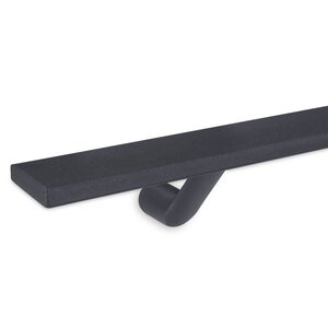 Antraciet trapleuning - rechthoekig (50x10 mm) + dragers TYPE 7 Antraciet trapleuning - rechthoekig (50x10 mm) + dragers TYPE 7
