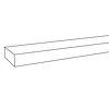 Trapleuning in RAL kleur naar wens (gecoat) op maat - rechthoekig (40x15 mm) - coating in iedere RAL kleur