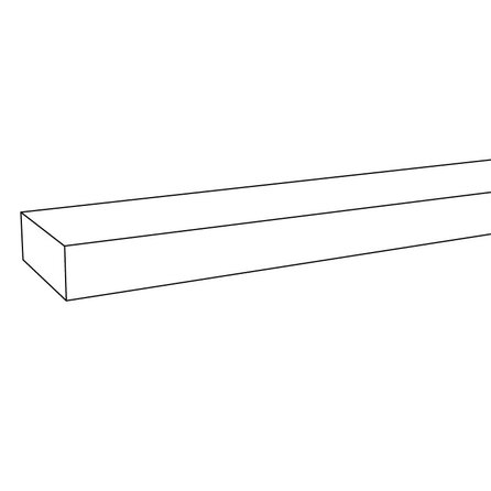 Trapleuning in RAL kleur naar wens (gecoat) op maat - rechthoekig (40x15 mm) - coating in iedere RAL kleur