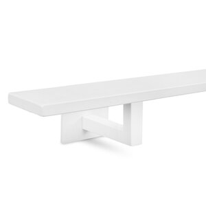 Witte trapleuning - rechthoekig (50x10 mm) + dragers TYPE 11