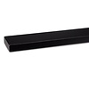 Zwarte trapleuning (gecoat) op maat - rechthoekig (40x15 mm) - coating zwart RAL 9005