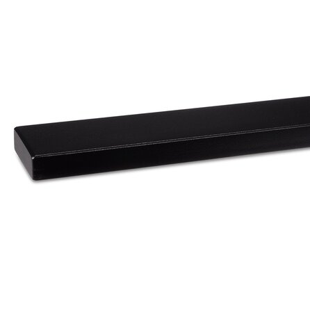 Zwarte trapleuning (gecoat) op maat - rechthoekig (40x15 mm) - coating zwart RAL 9005