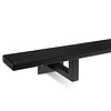 Zwarte trapleuning (gecoat) op maat - rechthoekig (50x10 mm) + leuninghouders TYPE 10 - coating zwart RAL 9005