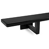 Zwarte trapleuning (gecoat) op maat - rechthoekig (50x10 mm) + leuninghouders TYPE 10 - coating zwart RAL 9005