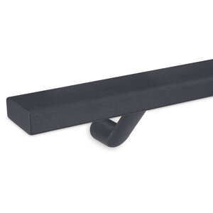 Antraciet trapleuning - rechthoekig (50x20 mm) + dragers TYPE 7 Antraciet trapleuning - rechthoekig (50x20 mm) + dragers TYPE 7