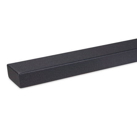 Antraciet trapleuning (gecoat) op maat - rechthoekig (50x20 mm) - coating donkergrijs RAL 7016 of 7021