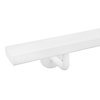 Witte trapleuning (gecoat) op maat - rechthoekig (50x20 mm) + leuninghouders TYPE 3 - coating wit RAL 9016, 9010 of 9001