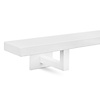 Witte trapleuning (gecoat) op maat - rechthoekig (50x20 mm) + leuninghouders TYPE 11 - coating wit RAL 9016, 9010 of 9001