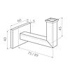 Zwarte trapleuning (gecoat) op maat - rechthoekig (50x20 mm) - incl. leuninghouders TYPE 11 - coating zwart RAL 9005