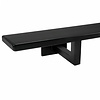 Zwarte trapleuning (gecoat) op maat - rechthoekig (50x20 mm) - incl. leuninghouders TYPE 11 - coating zwart RAL 9005