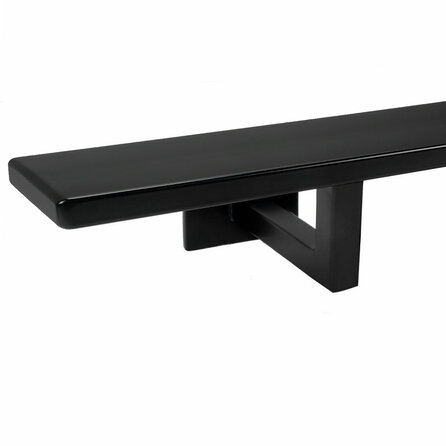 Zwarte trapleuning (gecoat) op maat - rechthoekig (50x20 mm) - incl. leuninghouders TYPE 11 - coating zwart RAL 9005