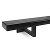 Zwarte trapleuning (gecoat) op maat - rechthoekig (50x20 mm) + leuninghouders TYPE 10 - coating zwart RAL 9005