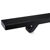 Zwarte trapleuning (gecoat) op maat - rechthoekig (50x20 mm) - incl. leuninghouders TYPE 7 - coating zwart RAL 9005 Zwarte trapleuning (gecoat) op maat - rechthoekig (50x20 mm) - incl. leuninghouders TYPE 7 - coating zwart RAL 9005