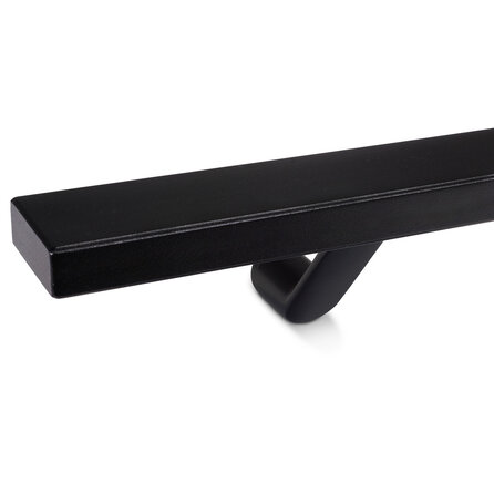 Zwarte trapleuning (gecoat) op maat - rechthoekig (50x20 mm) - incl. leuninghouders TYPE 7 - coating zwart RAL 9005 Zwarte trapleuning (gecoat) op maat - rechthoekig (50x20 mm) - incl. leuninghouders TYPE 7 - coating zwart RAL 9005