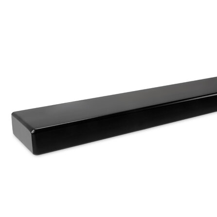 Zwarte trapleuning (gecoat) op maat - rechthoekig (50x20 mm) - coating zwart RAL 9005